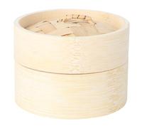 ZUNOXAZ Cesta de Vapor de Madera Redonda para Cocinar al Vapor con Tapa Ajustada para Dim Sum Bollos y Postres Accesorios de Cocina Asiática de Diámetro