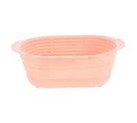 ZUNOXAZ Cesta Fermentación Ovalada de Silicona Plegable para Pan Grande Resistente Altas Temperaturas con Gran Capacidad y Diseño Rosa para Hornear Masa Madre Casa