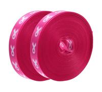 ZUNOXAZ Cinta de Concienciación Cáncer de Mama 10 MM X 9 M 2 Rollos Rosa Estampada para Manualidades Envolver Regalos y Eventos de Apoyo Cinta Decorativa Temática Saludable