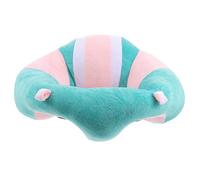 ZUNOXAZ Cojín para Sentarse para Bebés Sofá de Peluche en Color Verde Claro y Rosa, Asiento de Apoyo Ergonómico Infantil, Material Súper de Peluche Cristal, Diámetro 45 Cm, Liviano