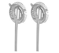 ZUNOXAZ Colador de Barra de Acero Inoxidable 2 Piezas para Cócteles y Bebidas, Filtro de Hielo Sólido Mango Resistente, Accesorios para Bar y Utensilios de Coctelería Domésticos