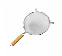 ZUNOXAZ Colador de Cocina Inoxidable con Malla Fina Mango de Ergonómico y Doble Gancho para Colgar Redondo para Repostería y Cocina