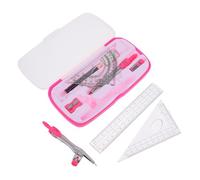 ZUNOXAZ Conjunto de brújula transportador y compás gobernante de Estudio regulador transportador para la Escuela Kit de Regla Reglas de plástico el plastico