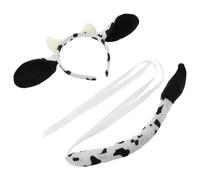 ZUNOXAZ Conjunto de Diadema Orejas y de Vaca para Disfraz, Accesorios para Cosplay y Eventos de Animales