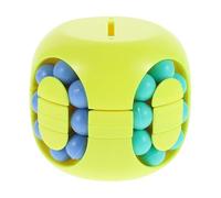 ZUNOXAZ Cubo Antiestrés Giratorio para Niños, Juguete Rompecabezas de Cuentas, Tamaño Mediano, Ahorro de Dinero, Color Aleatorio, Juguete Educativo y Decorativo para Habitación,