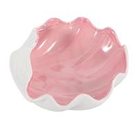 ZUNOXAZ Cuenco Decorativo Forma de Concha Rosa Recipiente de Cerámica para Dulces y Almacenamiento Tazón Artesanal para Decoración de Mesa en Hogar Oficina y Restaurante