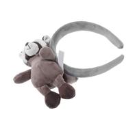 ZUNOXAZ Diadema de Mapache de Peluche Orejas de Animal, Accesorio Versátil y Cómodo para Maquillaje y Uso Casual en Mujeres y Niñas