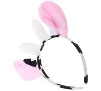 ZUNOXAZ Diadema para Mujer y Niñas Orejas de Vaca de Tela Suave, Accesorio Cabello en Fiestas y Cosplay