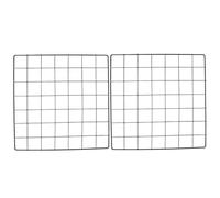 ZUNOXAZ Estante de Pared Cuadrado 35X35 CM de Hierro Negro Rejilla Metálica para Colgar Fotos y Decoración Pack 2 Unidades para Salón Dormitorio Cocina y Oficina