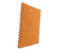 ZUNOXAZ Funda de Asiento con Cuentas de Madera 44x44 Cm Beige para Coche y Silla Oficina Primavera Verano Cojín Masajeador Transpirable Accesorio Vehículo y Oficina