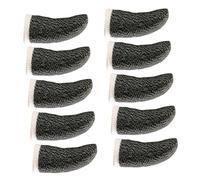 ZUNOXAZ Fundas para Dedos y Antisudor 10 Negras de Fibra de Cobre Elásticas Protección Cómoda para Juegos Móviles para Pulgares en Gaming