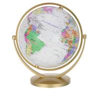 ZUNOXAZ Globo terráqueo de escritorio: globo terráqueo giratorio de 20 cm, herramienta didáctica interactiva para oficina, escuela y aula. Herramienta de aprendizaje de geografía.