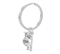ZUNOXAZ Llavero Tambor Rock con Baqueta y Charms de Percusión Colgante Plata para Mochila Bolso y Llaves Accesorio Musical para Amantes Música