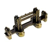 ZUNOXAZ Maqueta de Escritorio del Puente Torre de Londres, Modelo Arquitectónico de Aleación Metálica, Escultura Decorativa Europea para Hogar, Oficina y Fotografía, Adorno Histórico