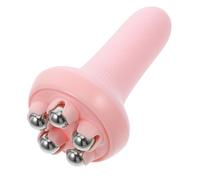 ZUNOXAZ Masajeador Rodillo de Mano Multifuncional para Ejercicio y Acupresión, Tamaño Compacto, Material Plástico, Color Rosa, Portátil para Relajación Muscular en Muslos y Abdomen,