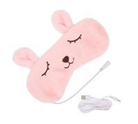 ZUNOXAZ Máscara Térmica para Ojos USB con Ajuste de Temperatura Antifaz para Viaje y Hogar Almohadilla Decorativa Rosa con Compresa de Vapor y de Fatiga