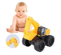 ZUNOXAZ Modelos De Coches De Construcción De Plástico para Niños, Tamaño Mini, Juguetes Educativos para Juego Creativo y Desarrollo Motor, Bolsa De 4 Piezas Excavadora y Camión De Ingeniería