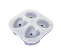 ZUNOXAZ Molde de Silicona para Bolas de Hielo Diseño de Corazón y Rosa 25 Pulgadas Color Violeta Claro Bandeja para Cubitos de Hielo Decorativos para Whisky y Bebidas Resistente al