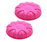 ZUNOXAZ Molde de Silicona para Hornear Forma de Girasol 2 Unidades Antiadherente para Repostería Casera Molde Flexible y Fácil de Limpiar Adecuado para Cocina Doméstica