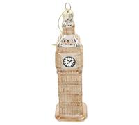 ZUNOXAZ Ornamento de Vidrio Big Colgante Creativo para Decoración Navideña del Hogar Figura Artística de Reloj Emblemático de Londres Regalo y Adorno para Árbol de Navidad