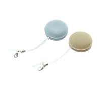ZUNOXAZ Paños Limpiadores de Pantallas y Gafas Forma de Macaron Microfibra Doble Cara Set 2 Unidades Azul y Caqui para Móviles Ordenadores y Lentes Portátil y Fácil de Usar