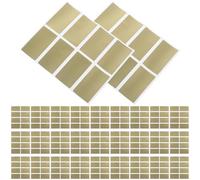 ZUNOXAZ Pegatinas para Rascar para Fiestas 23X42 MM Doradas 100 Unidades Película Adhesiva para Tarjetas Rasca y Gana Juego Interactivo para Cumpleaños y Eventos