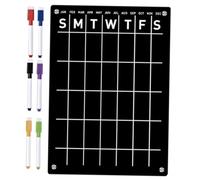 ZUNOXAZ Pizarra Magnética de Planificación Semanal Nevera Tablero Acrílico Reutilizable con Diseño Magnético Antiburbujas Organizador de Tareas y Calendario para Cocina y Oficina