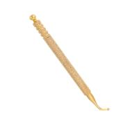 ZUNOXAZ Pluma de Acupresión Cabezal Curvo de Cobre Puro, Varilla de Presión para Puntos Auriculares, Masajeador Portátil para Reflexología Facial y Alivio de Tensión Corporal, Herramienta