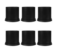 ZUNOXAZ Portaescobillas de Baño Negro Pequeño Soporte de Plástico para 6 Unidades Base Antideslizante Organizador Funcional para Limpieza Baños Domésticos y Profesionales