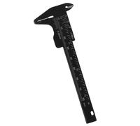 ZUNOXAZ Regla Medición Cejas Doble Escala Vernier Calibrador Plástico Negro para Maquillaje y Microblading Profesional