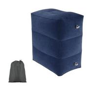 ZUNOXAZ Reposapiés Inflable Ajustable 3 Niveles de Altura, Cojín Plegable para Viaje en Avión y Soporte Cómodo para Pies