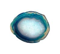 ZUNOXAZ Rodajas Decorativas de Piedra de Ágata Pulida 6-8 CM Ovaladas Rosa y Azul 2 Piezas para Decoración de Hogar Oficina Acuarios y Jardinería