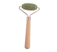 ZUNOXAZ Rodillo Facial de Jade Natural con Mango Ergonómico Masajeador Cabezal para Cuello y Cara Herramienta Portátil para Relajación Muscular y Cuidado