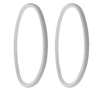 ZUNOXAZ Ruedas Sólidas para Silla de Ruedas Manual 20 X 1 3/8 Pulgadas Gris Neumáticos de Poliuretano sin Aire 2 Piezas Repuesto Trasero y Delantero para Interiores y Exteriores