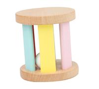 ZUNOXAZ Sonajero de Madera Montessori para Bebés, Tamaño Pequeño, Diseño Rodante, Juguete Sensorial Educativo para Recién Nacidos y Niños Pequeños, Juego de Estimulación Táctil