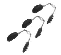 ZUNOXAZ Soporte Nasal para Gafas de Sol 3 Piezas Negro Sólido, Almohadillas Nasales de Silicona Atornillables, Repuesto Cómodo y Resistente para Kits de Reparación y Cuidado de Gafas