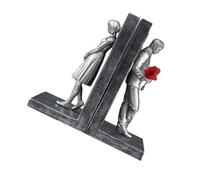 ZUNOXAZ Sujetalibros Decorativos de Resina para Parejas Soporte para Libros Pesados Diseño Moderno en Color Plata Adecuado para Oficina Hogar y Biblioteca Accesorio Funcional y