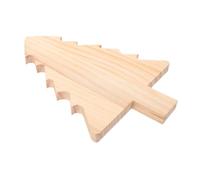 ZUNOXAZ Tabla De Cortar Para Árbol De Navidad Tabla De Cortar Verduras Bandeja Para Servir Ensalada De Frutas Bandeja Para Quesos Madera Color Caqui