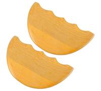 ZUNOXAZ Tablas de Raspado Gua Sha Herramienta de Masaje Portátil Juego de 2 Color Marrón de Material Sintético para Masaje Facial Pies para Uso Profesional y Personal