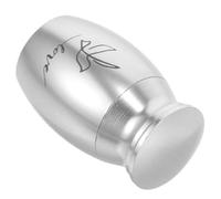 ZUNOXAZ Urna Conmemorativa para Mascotas Pequeña y Compacta en Metal Resistente para Cenizas de Pájaros y Periquitos Adecuado para Homenajes y Recuerdos Duraderos en Plata