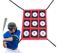 Zuntsutock Disparador portátil para jardín exterior, país - objetivo de zona de huelga, red de entrenamiento de béisbol - red de entrenamiento ajustable con 9 áreas, escuela, familia y amigos