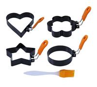 Zuntsutock Moldes para huevos de juego Heo EFS - Moldes de huevo antiadherentes, almejas para huevos escalfados | Accesorios de cocina para huevos perfectos, estufa de huevos, cocina casera