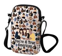 Zuo Bao Bolsa cruzada inspirada en programas de televisión para niñas, fiesta temática, regalo de 29 cumpleaños, regalo de comedia de televisión para niña, Verdadero americano, INCH