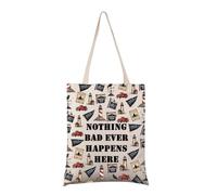 Zuo Bao Bolsa de mano náutica de ballena Nothing Bad Ever Happens Here Ocean Sea Gift For Her Dark Academia Pride Gift, Nada malo