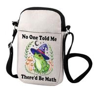 Zuo Bao Divertido regalo para el día de Pi con texto en inglés "No One Told Me There'd Be Math Cute Science Frog Messenger Bag Geek Math Pun, Be Math