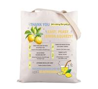 Zuo Bao Lemonade Gift Teacher Life Tote Bag End Of School Year Favor Easy Peasy Lemon Squeezy Teacher Apreciation, Limón Squeezy, CM