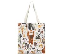 Zuo Bao Primates of the World - Bolsa de mano para amantes de los monos, tipos de regalo de Primates Bolsa de compras para fans, Primates, CM