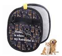 Zuo Bao Rottie Lover - Guante removedor de vello Home is Where My Rottweiler is Rottweiler, regalo para mamá, regalo para propietario de Rottweiler (Rottweiler)