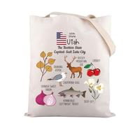 Zuo Bao Utah State - Bolsa de mano con temática de The Beehive State, regalo de Salt Lake City, regalo del orgullo de Utah, bolsa de hombro de viaje Salt Lake City, Estado 45, CM