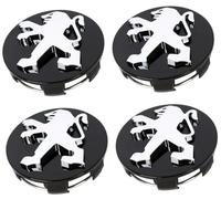 ZUOBYMBC 4 Piezas Tapacubos de Coche para Peugeot 108 208 2008 308 3008 3008 508 5008 60mm,Tapas Centrales Llantas,Coche Tapas Centrales,Tapacubos,Tapacubos de Centro,Tapas de Rueda